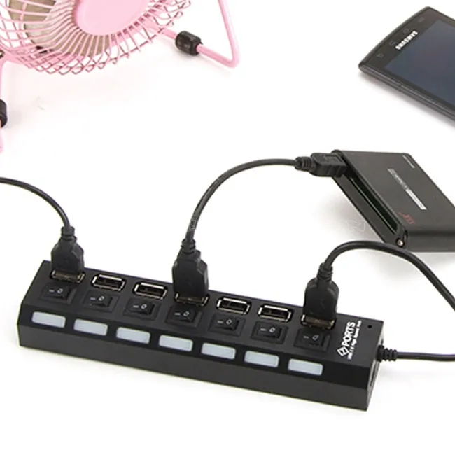 Bộ Chia Cổng USB, USB Hub 7 Port Có Công Tắc | Lazada.vn