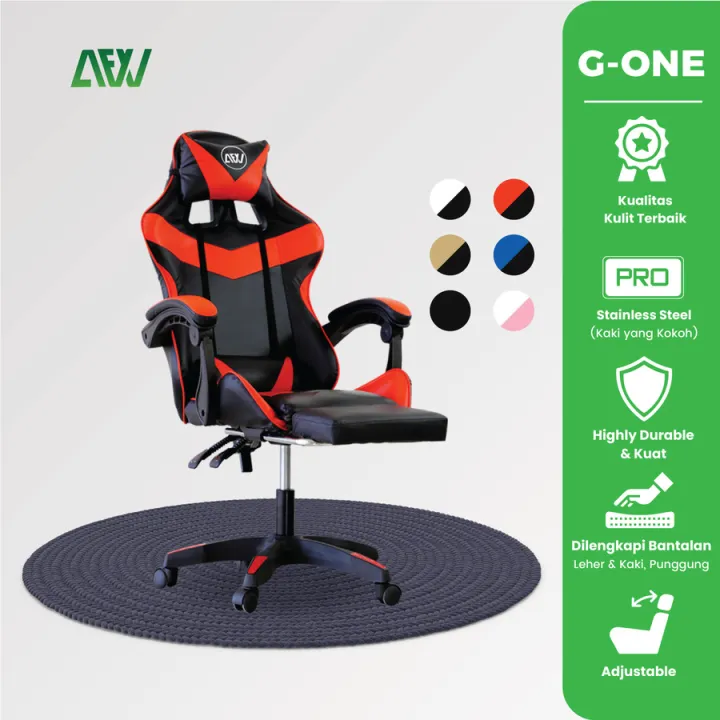 Kursi Gaming Chair + Foot Rest Premium Gaming Chair GONE Lazada