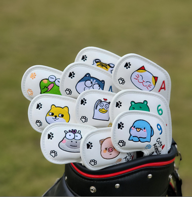 Migrant Lazy cat golf club cover, club head cover, iron cover, cartoon hat cover, club protective cover, lovely ball head cover