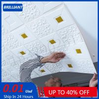 Self-Adhesive 3D Ceiling Wall Stickers Roof Ceiling Decorative Stickers For Living Room Bedroom Tv Background Foam Wallpaper