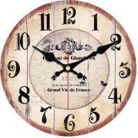 Lmcbmz490 WONZOM กระดาษแข็งไม้ Clock6-16นิ้วติดผนังลายแมวน่ารักแบบไม่ติ๊กเฟอร์สำหรับห้องครัวออฟฟิศ