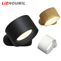 LIZHOUMIL โคมไฟติดผนัง USB ควบคุมแบบสัมผัสหมุนได้ลูกบอลแม่เหล็ก360 ° โคมไฟติดผนังชาร์จแบบไร้สายสำหรับอ่านข้างเตียง