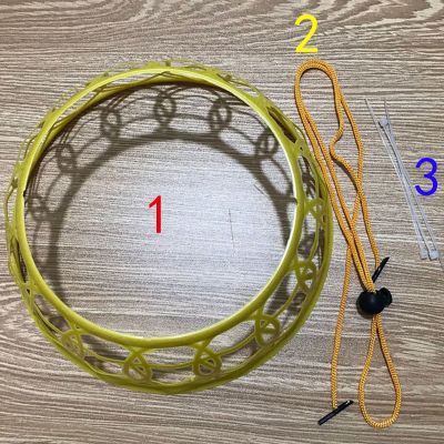 [COD] Fixed bucket hat inner ring plastic hoop pure handmade bamboo braided straw spring and summer universal