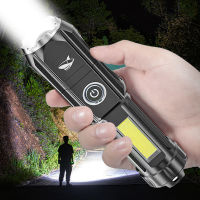 【การจัดส่งในประเทศไทย】ไฟฉายแรงสูง ไฟฉาย led lights 200W Flashlight 100000 Lumen Powerful Flashlight ไฟฉายชาร์จได ไฟฉายเดินป่า ไฟฉายแรงสูง USB Torch Flashlight Rechargeable