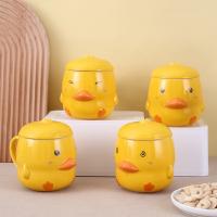 ▼☬₪  Little yellow duck cartoon cute mug personality Korean ceramic cup foreign trade wholesale water