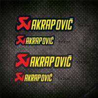 สติกเกอร์ AKRAPOVIC งานพิมพ์ สีดำ และ ลายคาร์บอนเคฟล่า สติกเกอร์แต่งรถ สติกเกอร์แต่งมอเตอร์ไซค์ แบบ2