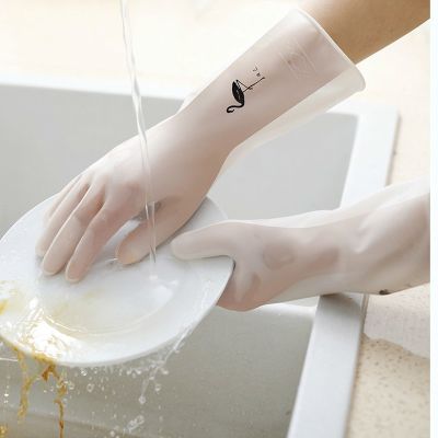 Kitchen Dish Washing Gloves Rubber Gloves for Washing Clothes Cleaning Food Gloves Scrubber Rubber Dish Washing Gloves Safety Gloves