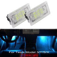 Ultra-bright Interior For Tesla Model 3 Y S X LED Lighting Bulbs Kit Accessories Fit Trunk  Frunk  Door Puddle  Foot-Well Lights Bulbs  LEDs HIDs