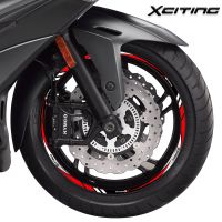 For KYMCO XCITING CT 250 300i 400 Motorcycle Rim Sticker Scooter wheel Decal Reflective 15″14″ Strip Tape Accessories Waterproof Printing Stamping