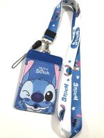 STITCH    สติทช์    สายคล้องคอ  สายคล้องบัต ร ที่ใส่บัตร  สายห้อยบัตร  ซองใส่บัตร   งานดี  สวยงาม  สำหรับ บัตร 6x8 cm (body 7x11cm) สายกว้าง20mm   สวยงาม  ฺBY  PMY