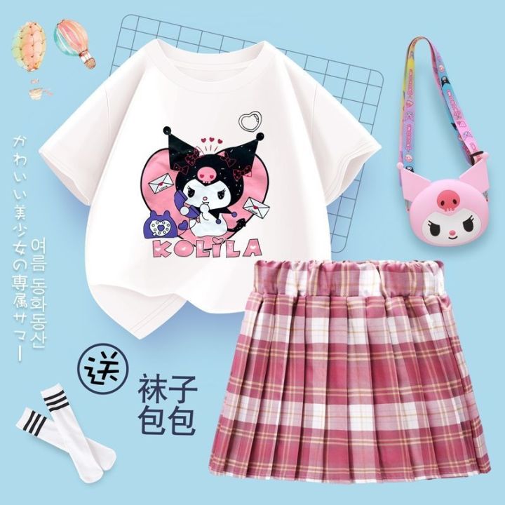 ready-girls-jk-uniform-skirt-genuine-summer-2023-new-short-sleeved-kulomi-childrens-pleated-skirt-suit-summer-elementary-school-students