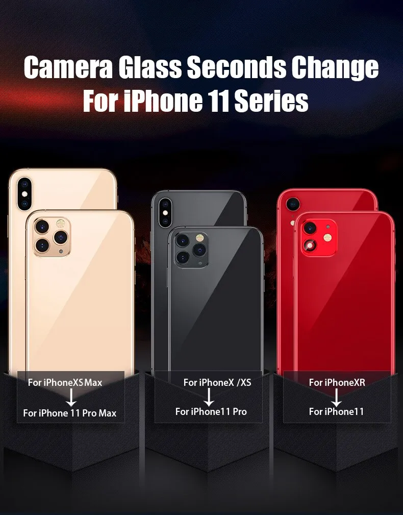 Iphone X Xs To Iphone11 Pro Max Lens Luxury Sticker Camera Lens Seconds Change For Iphone Xr X Xs Max Fake Camera To 11 Pro Max Glass Protector Cover Sticker Film Lazada