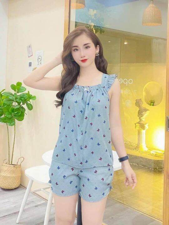 Bộ Quần Áo Nữ, Bộ Quần Áo Nữ Mùa Hè, Đồ Bộ Nữ Kiểu Đẹp, Bộ Nữ Mặc Nhà  Hulibi Chất Lụa Thái, Mặc Mát Mềm Mại, Trẻ Trung Hàng Thời Trang |
