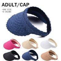 Summer Sun Visor Hat Solid Color Lace Straw Hat Sunscreen for Camping Climbing DXAA