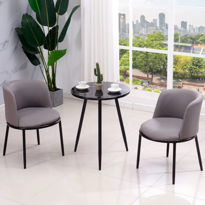 Nordic balcony small table and chair threepiece set small round table and chair combination