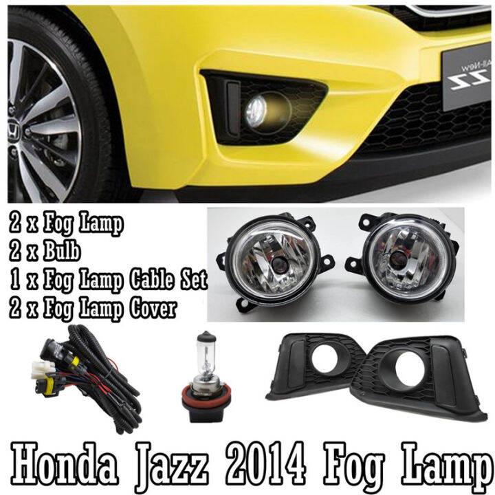 Honda Jazz GK5 20142016 OEM Fog Lamp + Wirekit + bulb + cover Lazada