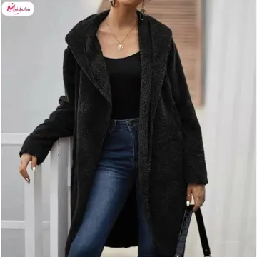 Fuzzy long hot sale cardigan sweater