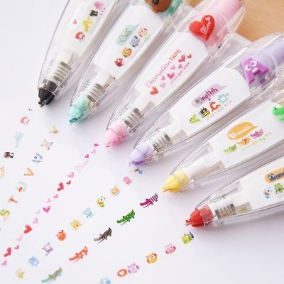 Kawaii Animal Flower Decoration Correction Tapes Hand Account Cute Corrective Tape Student Korean Stationery DIY Office Supplies