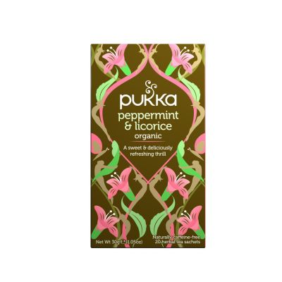 Premium for U📌ชา PUKKA Organic Herbal Tea Peppermint &amp; Licorice ชาสมุนไพรออแกนิค ชาเพื่อสุขภาพจากประเทศอังกฤษ 1 กล่องมี 20 ซอง📌