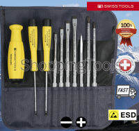 PB Swiss Tools ไขควงชุด *Limited กันไฟฟ้าสถิตย์ รุ่น PB 8215 ESD พร้อมซองผ้ากันน้ำ แก้ปัญหาซองหนังเสียหาย