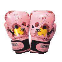 【LZ】✎  1 par Treinamento Sparring Luvas De Boxe PU Couro Baby Punch Muay Thai Meninos Meninas Esportes Ergonômico Crianças Crianças Luta Mitts