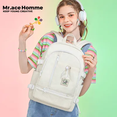 Mr. ace Homme กระเป๋าเป้สะพายหลัง ขนาดเล็ก จุของได้เยอะ เหมาะกับนักเรียนมัธยมต้น ใส่แล็ปท็อปได้ สําหรับผู้ชาย และผู้หญิง