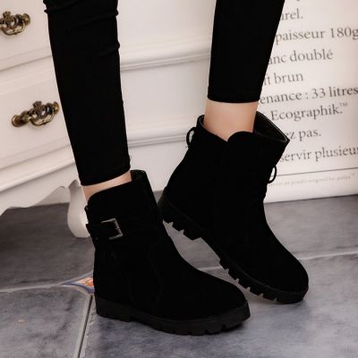 New Women Warm Snow Ankle Boots Buckle Match Solid shoes Boots Shoes High Quality Girls Hot Sale Winter Boots fgb78