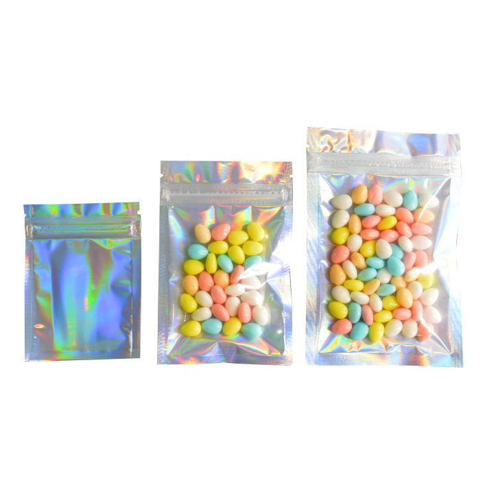 100-pcs-zip-lock-plastic-bag-aluminum-foil-hologram-food-mylar-pouch-smell-water-proof-zipper-reclosable-pouches