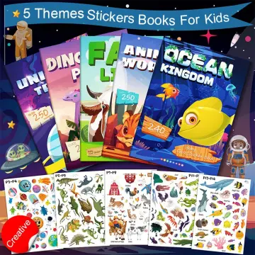 Kids Reusable Sticker Book Multiple Scenes Cartoon DIY Puzzle Stickers  Cognitive Educational Learning Toys Gift for Kids