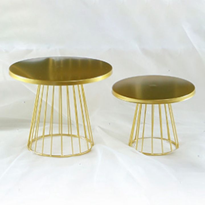 2pcs-metal-cake-stands-8-10-inch-pillar-style-cupcake-display-stand-dessert-tray-pie-plates-for-bakeware-wedding-party