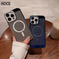 HOCE เคสโทรศัพท์ตาข่ายระบายความร้อนสุดหรูสำหรับ iPhone 15 14 13 12 11 Pro Max 15 14 Plus เคสฝาหลังกันกระแทก