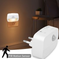 LED Night Light EU Plug In Smart Motion Sensor Light 220V Wall Lamp for Home Aisle WC Hallway Stair Kitchen Bedroom Night Lamp Night Lights
