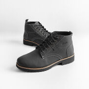 Giày Boot Nam AROTI Cổ Lửng Chất Da Bò Cao Cấp Tăng Chiều Cao 3cm G605