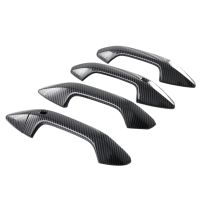 Carbon Fiber Car Exterior Door Handle Cover Sticker Trim Replacement Parts Accessories Fit for 2021 2022