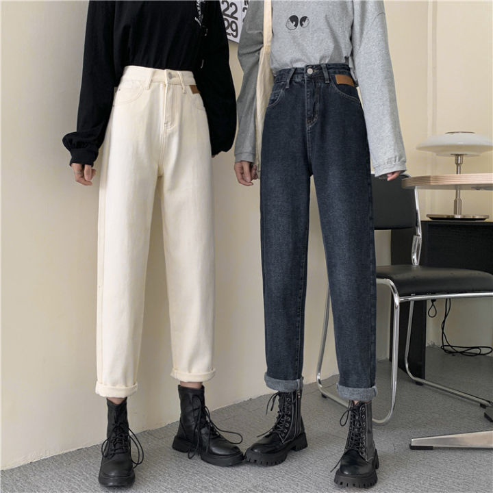 พร้อมส่ง-ล้างสต๊อก-boy-jeans-1087-กางเกงยีนส์ผู้หญิง-ทรงบอย-เอวสูงปี๊ดดดดด-กางเกงยีนส์แฟชั่นเกาหลี-กางเกงยีนส์-ผญ2021