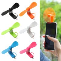 Universal Mobile Phone Handheld Fan Portable Phone Fan 2 in 1 Type-C Small Mini USB Chargeable Fan for Mobile Phone