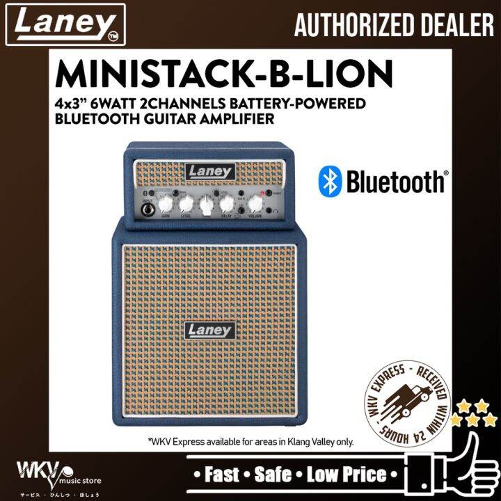 Laney Ministack-B-Lion 4x3" 6Watt Bluetooth Battery Powered Guitar ...