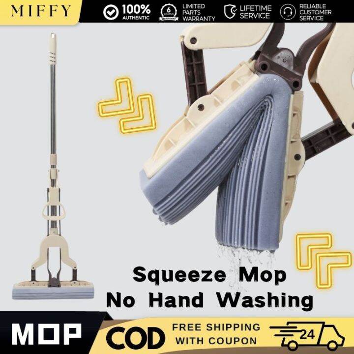 MIFFY Squeeze Mop Floor Mop Sponge Mop SelfSqueezing without Hand