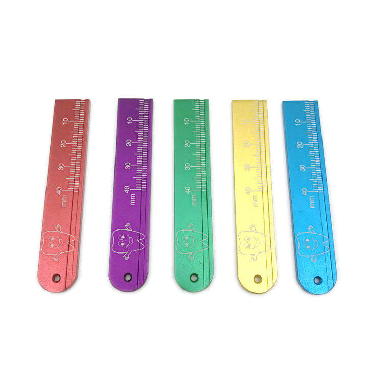 Stainless Steel Dental Ruler Color Ring Ruler Finger Ruler Root Canal