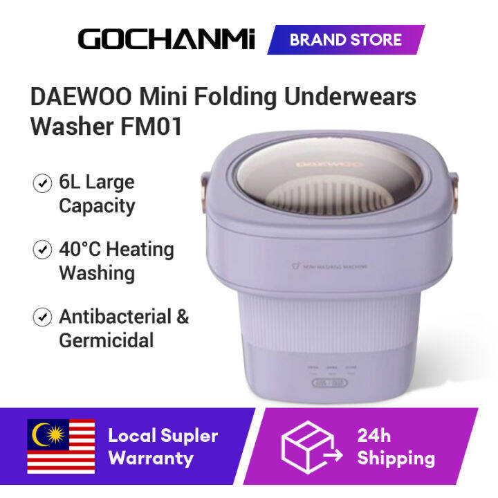 【Malaysia Stock】DAEWOO Folding Washing Machine Mini Underwear Washing