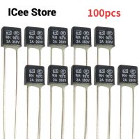 100Pcs Thermal Fuse 2A 250V Black Square for Fan Motor LED Fues 95 105 110 115 120 125 130 135 140 145 150 degree Temperature Sw Electrical Circuitry