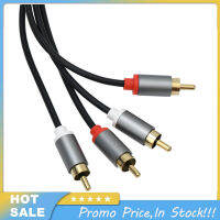 สายเสียง Hifi 2 Rca ถึง2เสียง Rca สายทีวี Audio วิดีโอดอกบัวคู่สำหรับลำโพงเครื่องเล่นซีดีโฮมเธียเตอร์