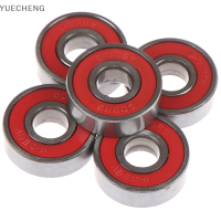 YUECHENG 8x22x7mm สเก็ตบอร์ด608-RS ABEC-5สีแดง5ชิ้นลูกปืนแบบซีล