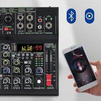 4ช่อง USB เล่น Hd จอแสดงผล Phantom Power 99 Dsp 18dbm Effects Audio Mixer การ์ดเสียงระดับมืออาชีพ Audio Bluetooth Mixer