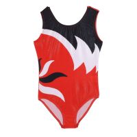 Girls Pattern Gradient Children Sleeveless Dresses Gymnastics Bodysuit Jumpsuit Leotard Ballet Dance Costume Sportswear