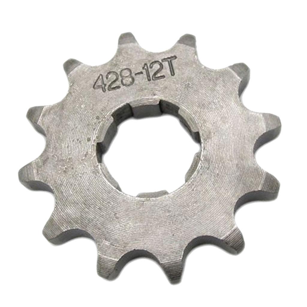 Pit Bike Front Drive Sprocket 12 Tooth 428 Pitch 17mm Centre Hole For Pit Bikes & Quads 