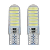 T10 Led 7014 7020 12SMD ไฟโดมอ่านหนังสือโคมไฟคริสตัลสีขาวเคสซิลิโคนหลอดไฟหลอดไฟข้างรถ12V