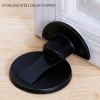 【LZ】♧☇  Invisible Magnetic Door Stopper Stainless Steel Punch-free Windproof Mechanical Self-locking Door Stop Door Stopper