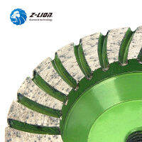 Z-LION 4" Grit 30# Diamond Cup Wheel Silent Core Turbo Cup Grinding Aluminum Base Abrasive Tool For Concrete Granite Thread M14