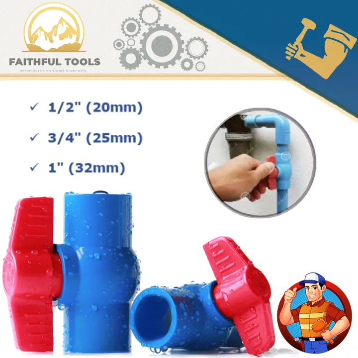 PVC Ball Valve (SIZES 1/2", 3/4", 1"INCH) Lazada PH